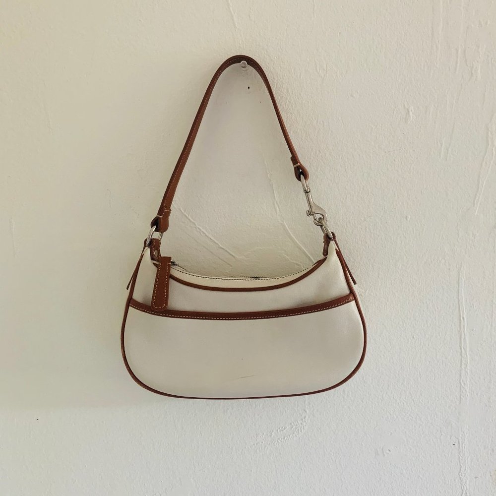Vintage Cream/Brown Coach Mini Purse
